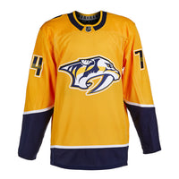 Juuse Saros Signed Nashville Predators Adidas Pro Home Yellow Jersey