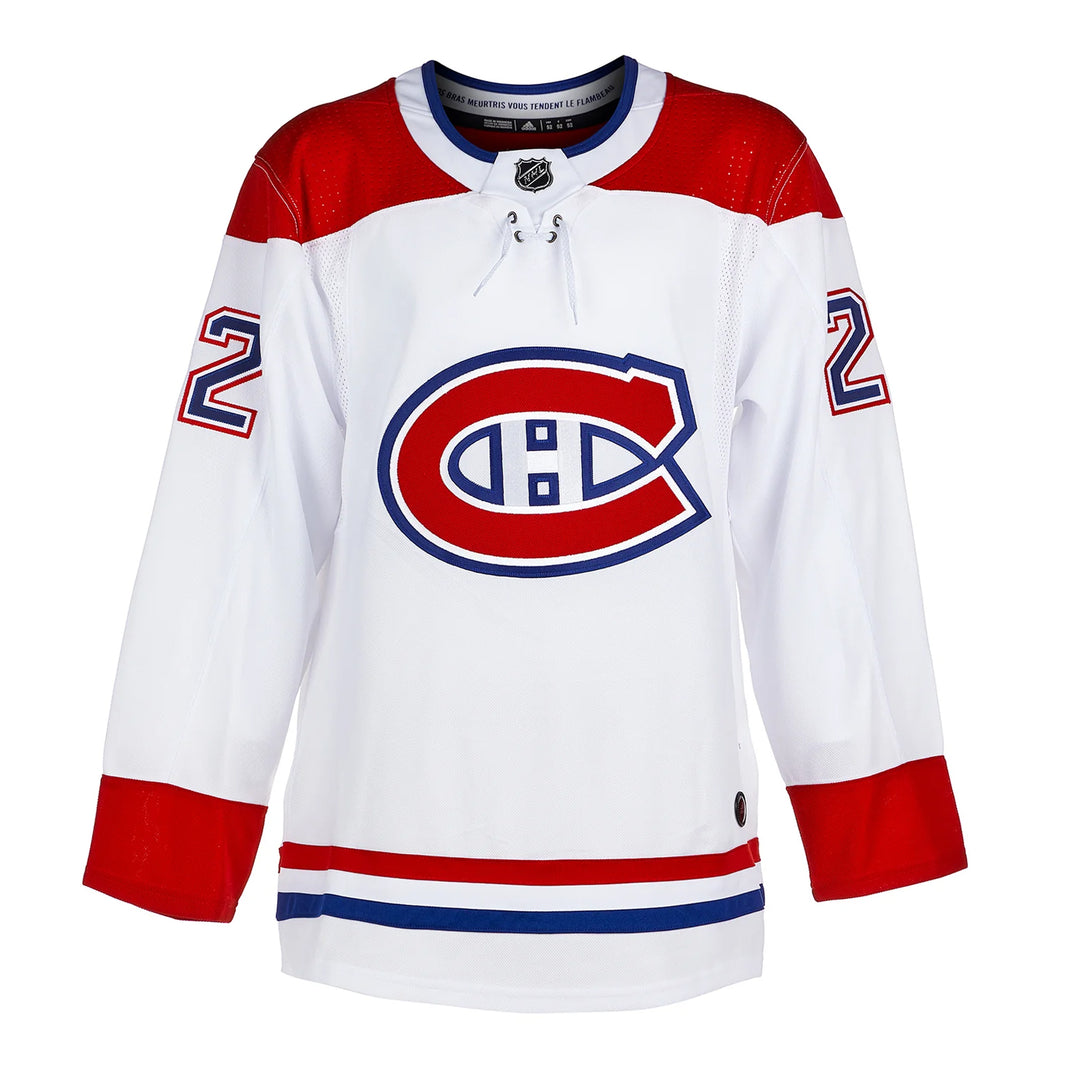 Camiseta Adidas Pro de los Montreal Canadiens firmada por Cole Caufield