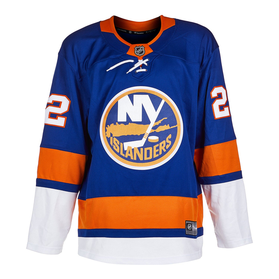 Mike Bossy a signé le maillot domicile des Islanders de New York