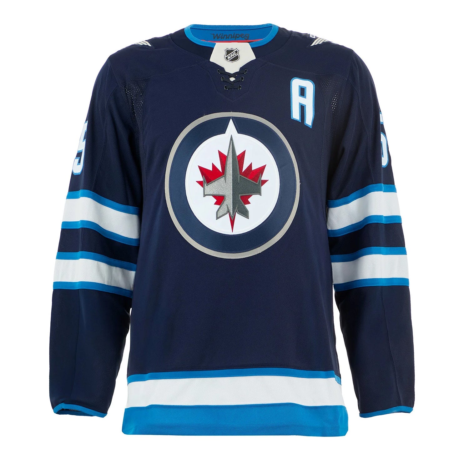 Mark Scheifele firmó la camiseta Adidas Pro de los Winnipeg Jets