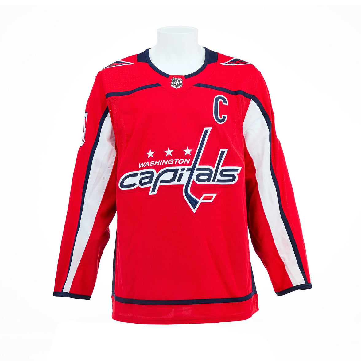 Alexander Ovechkin firmó la camiseta local de Adidas de Washington Capitals