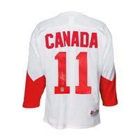 Vic Hadfield Signed Team Canada 1972 Summit Series Away White Jersey