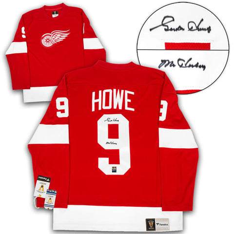 Gordie Howe a signé le maillot vintage CCM des Red Wings de Détroit