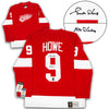 Camiseta vintage de los fanáticos de los Detroit Red Wings firmada por Gordie Howe