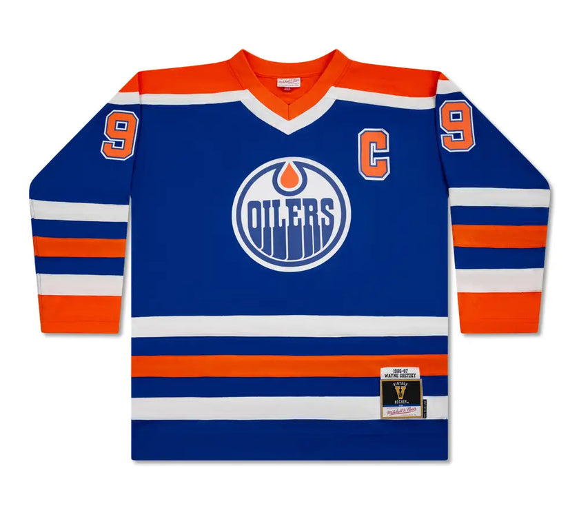 Wayne Gretzky Signed Edmonton Oilers Mitchell & Ness Vintage 1986-87 Blue Jersey