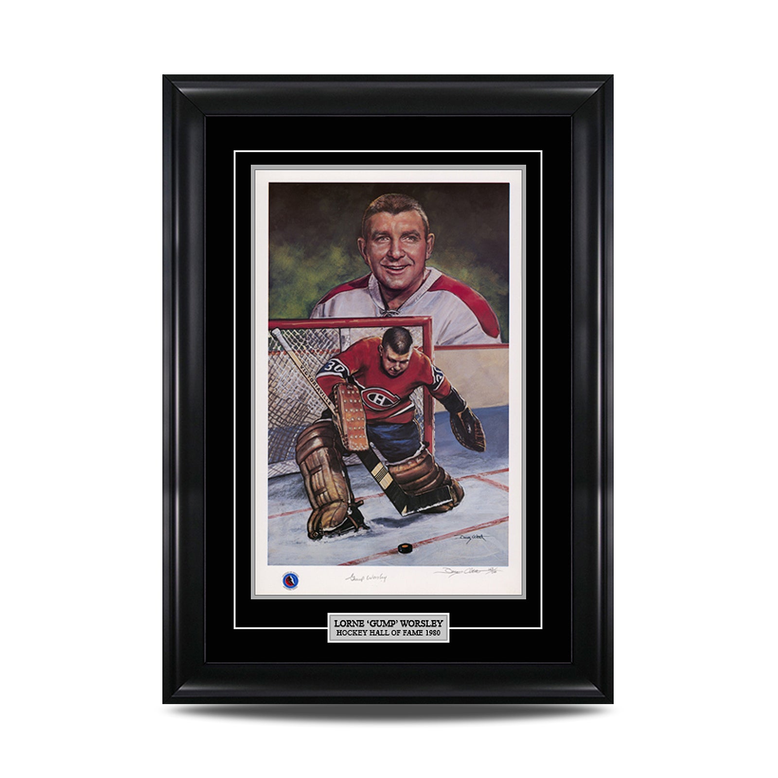 Gump Worsley Signed Montreal Canadiens Limited Edition Print - Heritage Hockey™