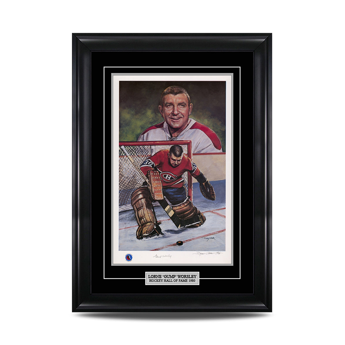 Gump Worsley Signed Montreal Canadiens Limited Edition Print - Heritage Hockey™