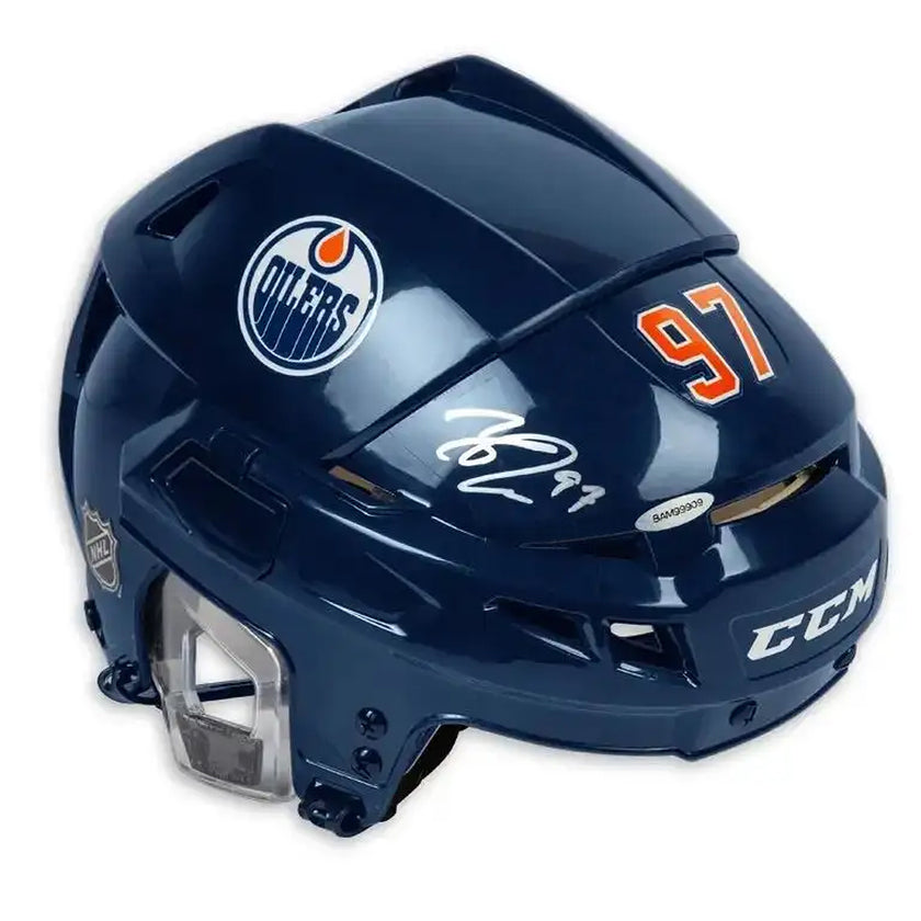 Connor McDavid a signé le maillot Pro Domicile Adidas des Oilers d'Edmonton