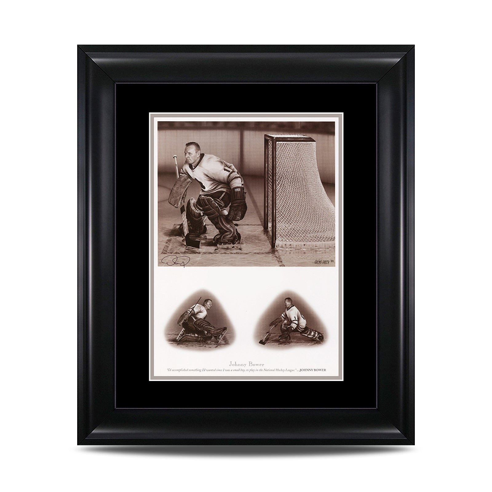 Johnny Bower Toronto Maple Leafs 9 x 11 Legends Series Print - Heritage Hockey™