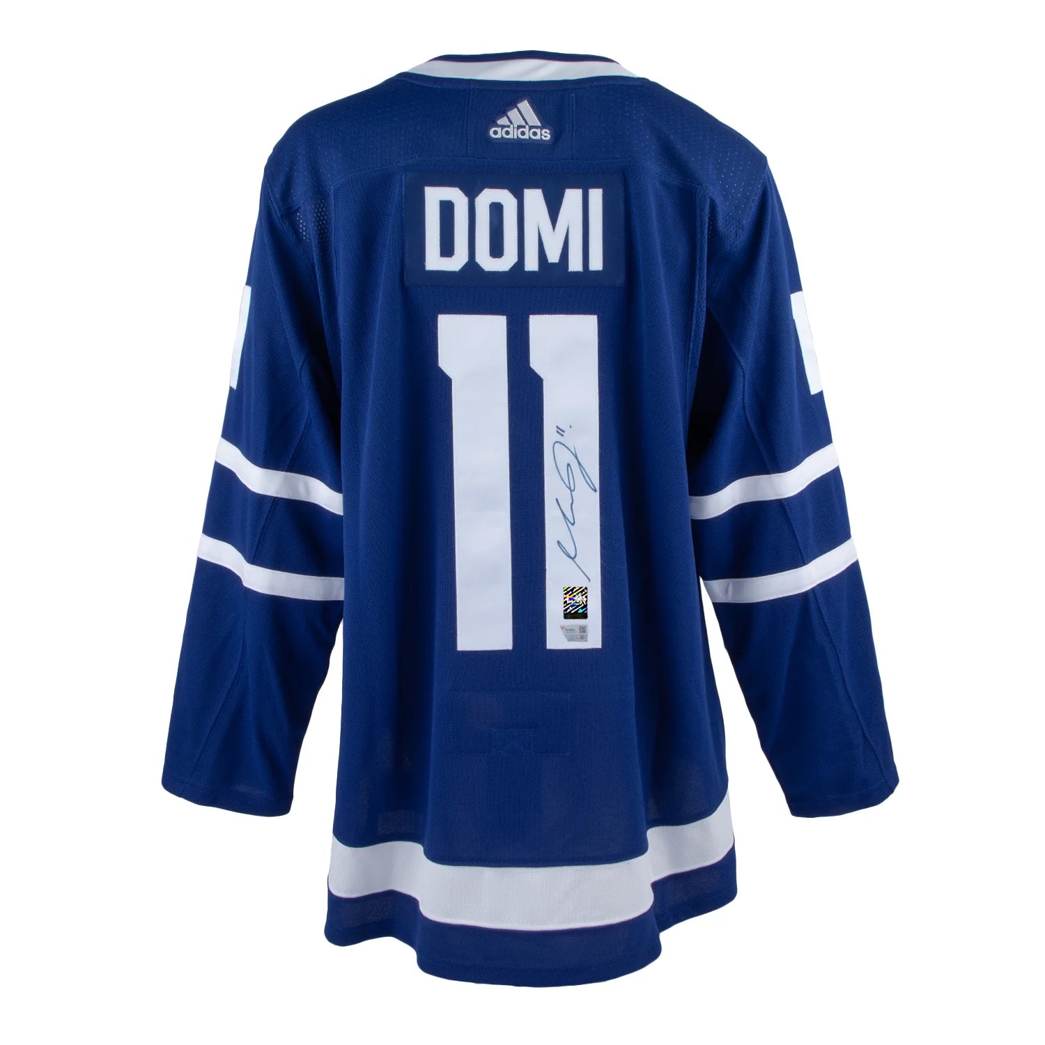 Camiseta de local adidas Pro de los Toronto Maple Leafs firmada por Max Domi
