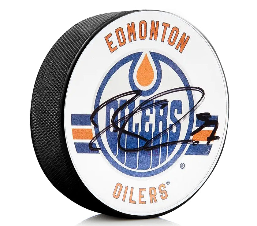 Connor McDavid Signed Edmonton Oilers Puck