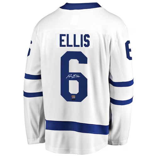 Camiseta de visitante de los Toronto Maple Leafs firmada por Ron Ellis