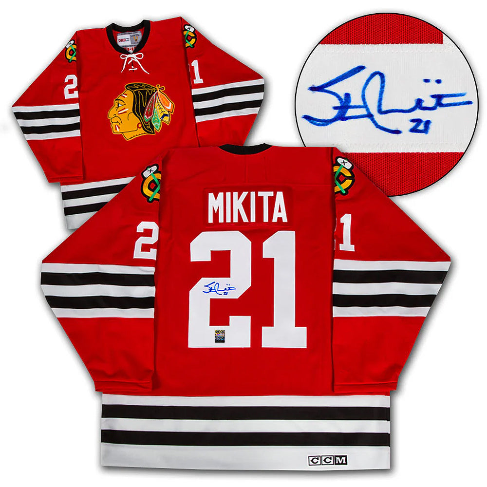 Maillot signé par Bobby Hull des Blackhawks de Chicago