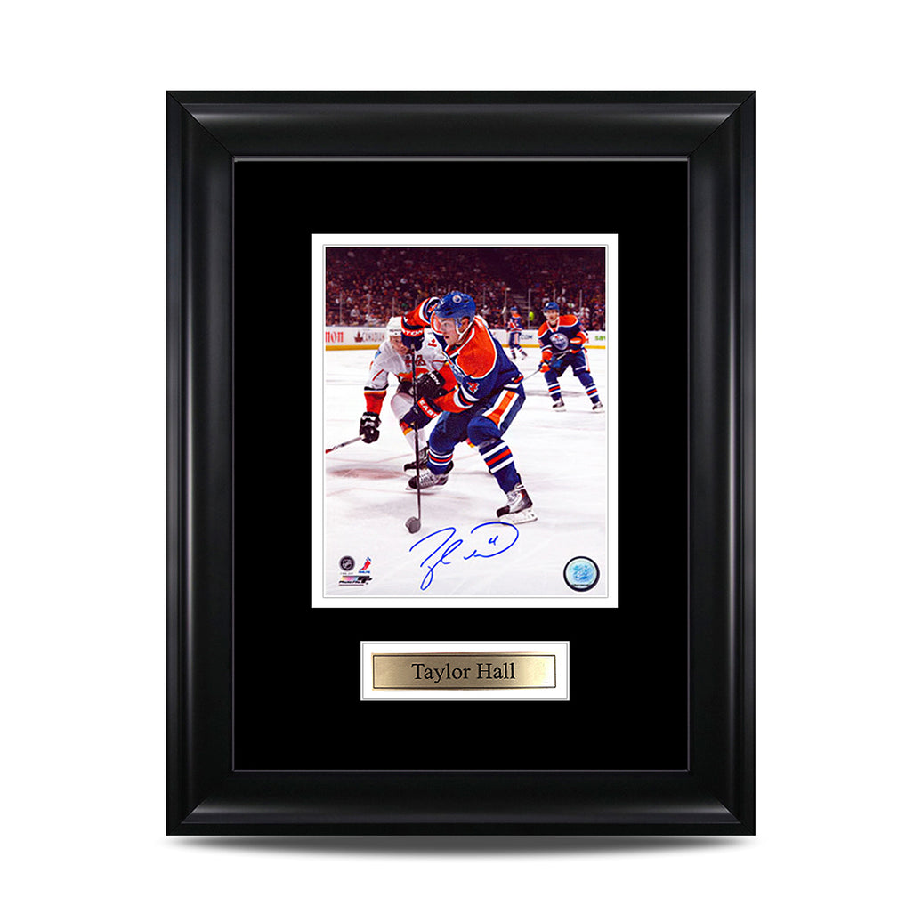Taylor Hall Signed Edmonton Oilers Framed Photo - Heritage Hockey™