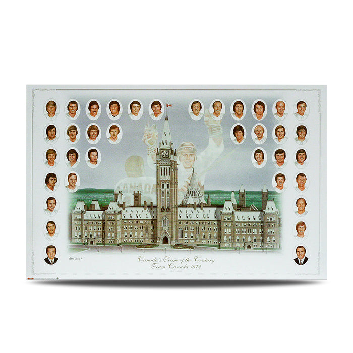 L'équipe canadienne du siècle - Plaque de la série des sommets d'Équipe Canada 1972