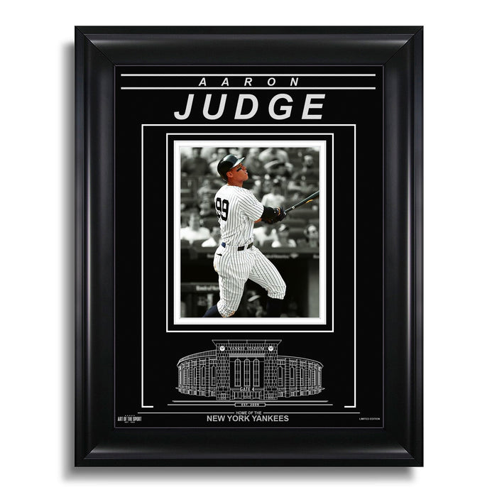 Aaron Judge New York Yankees Engraved Framed Photo - Action Spotlight - Heritage Hockey™