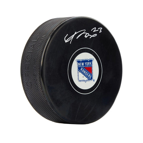 Adam Fox Signed New York Rangers Puck