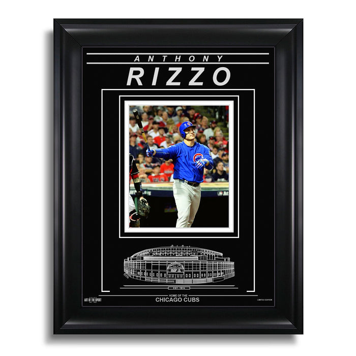 Anthony Rizzo Chicago Cubs Engraved Framed Photo - Home Run - Heritage Hockey™