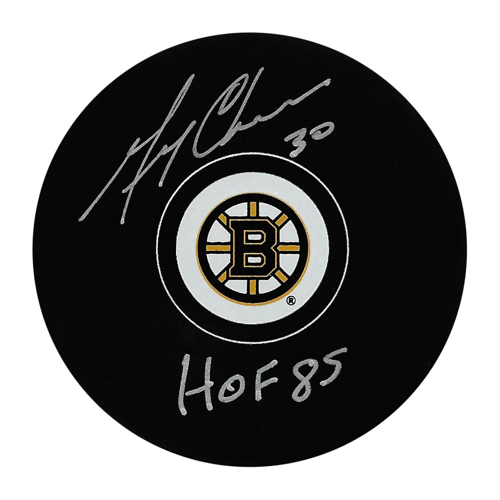 Gerry Cheevers Signed Boston Bruins Puck
