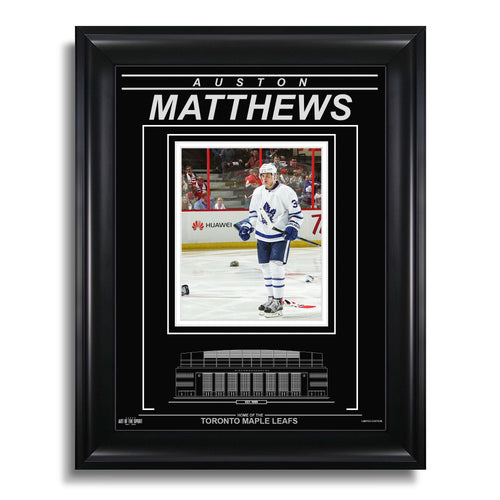 Auston Matthews Toronto Maple Leafs Engraved Framed Photo - 4 Goal Game - Heritage Hockey™