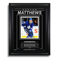 Auston Matthews Toronto Maple Leafs Engraved Framed Photo - Action Forward - Heritage Hockey™