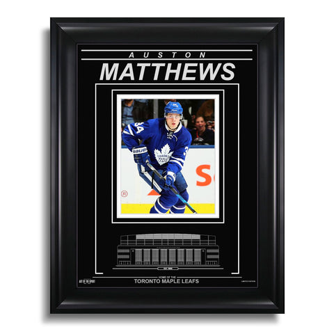 Auston Matthews Toronto Maple Leafs Photo encadrée gravée – Action Forward