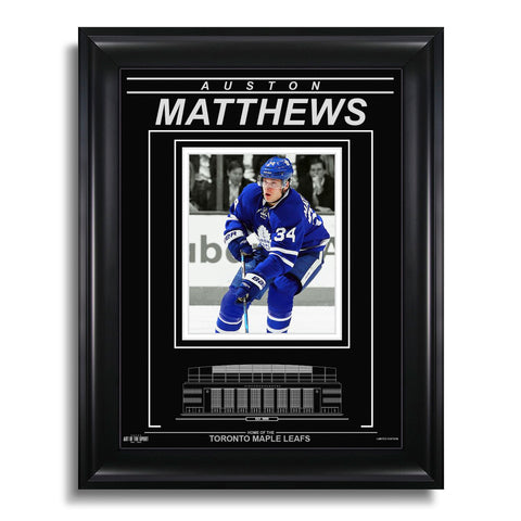 Auston Matthews Toronto Maple Leafs Engraved Framed Photo - Action Spotlight