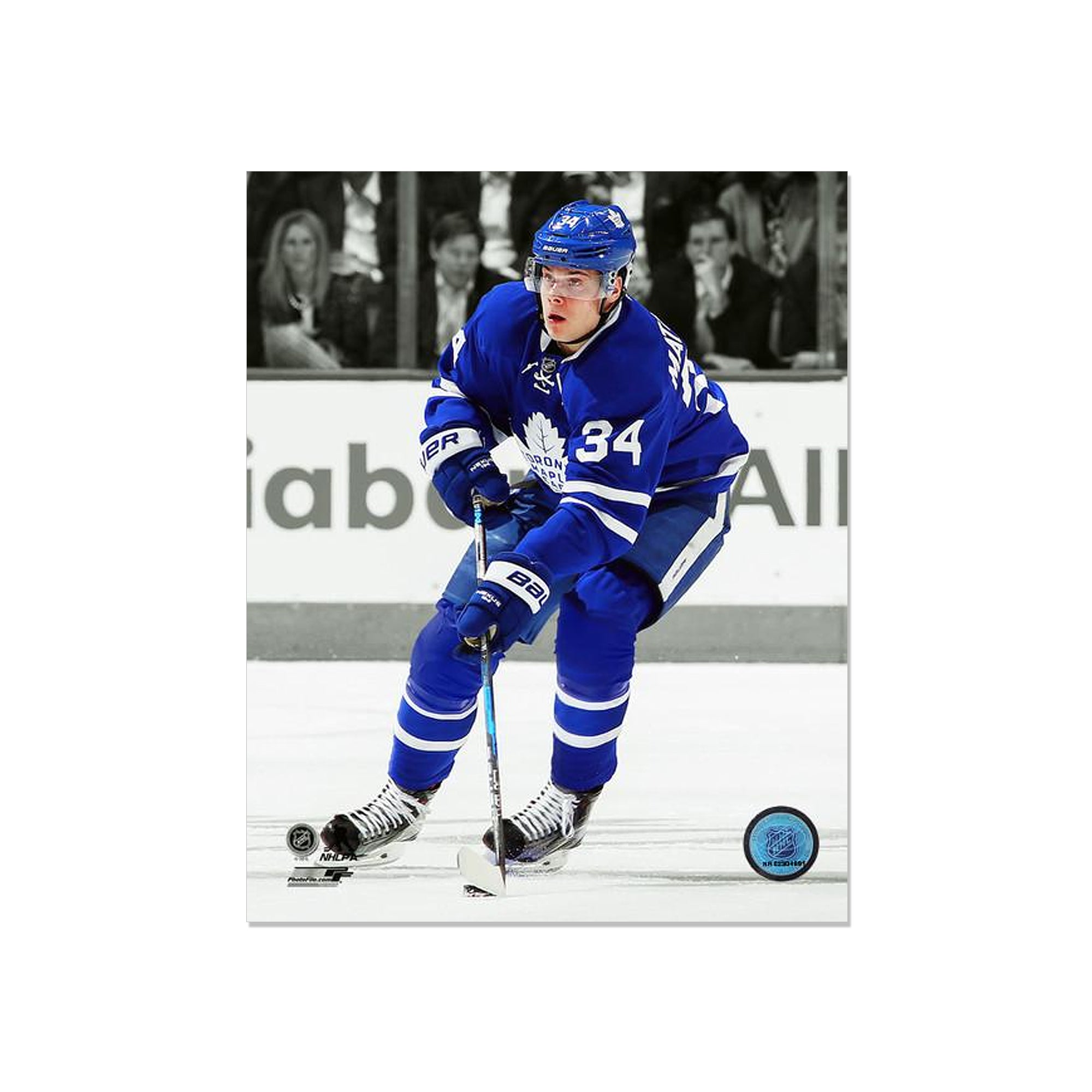 Auston Matthews Toronto Maple Leafs Engraved Framed Photo - Action Spotlight - Heritage Hockey™