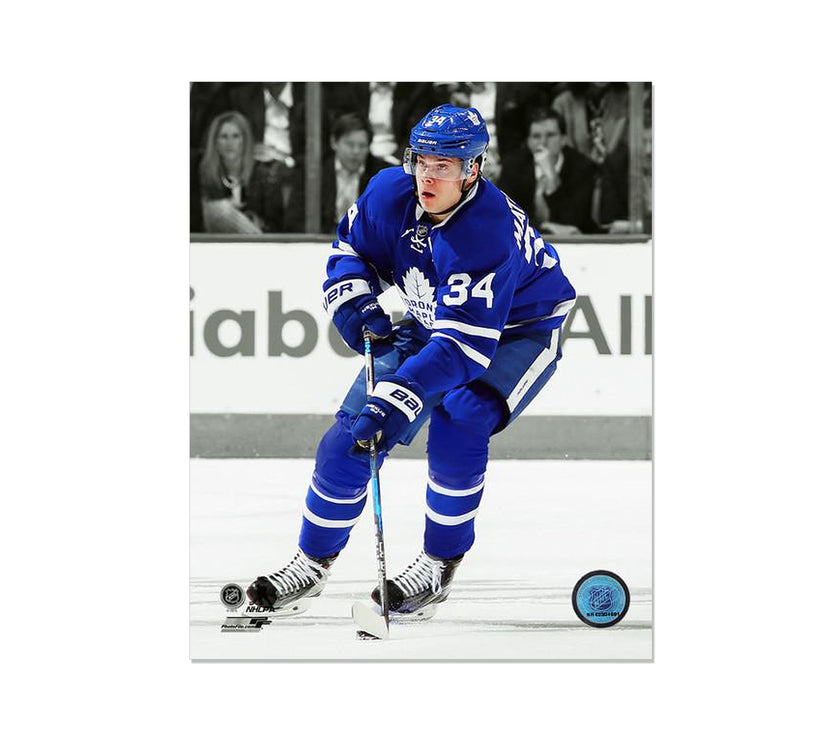 Auston Matthews Toronto Maple Leafs Engraved Framed Photo - Action Spotlight - Heritage Hockey™