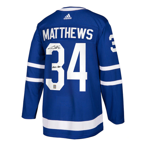 Fanatics Authentic Auston Matthews Black Toronto Maple Leafs Autographed Adidas Alternate Authentic Jersey