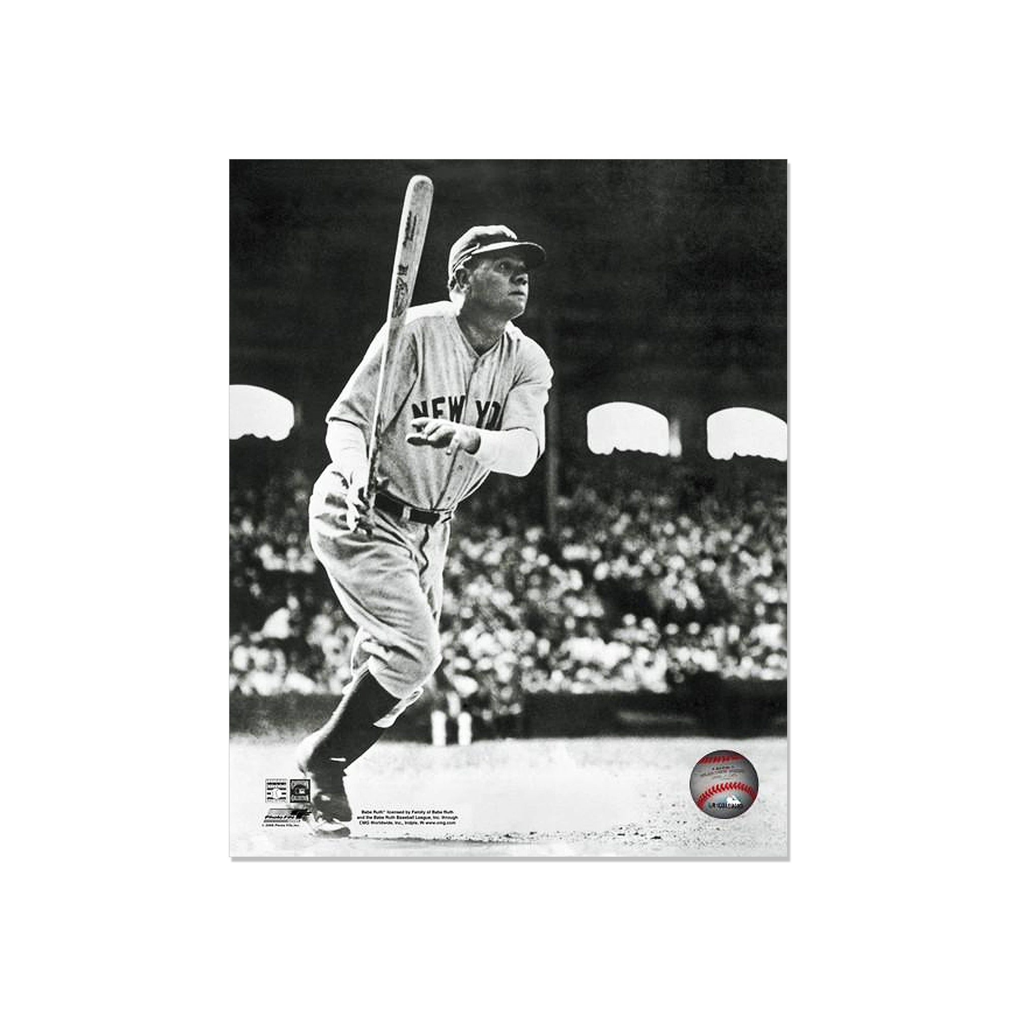 Babe Ruth New York Yankees Engraved Framed Photo - Action Hit - Heritage Hockey™
