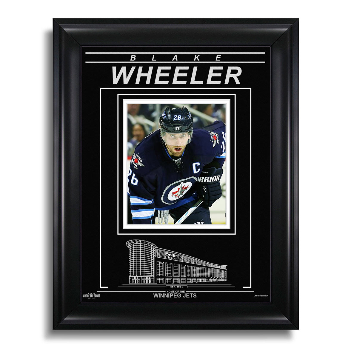 Blake Wheeler Winnipeg Jets Engraved Framed Photo - Closeup - Heritage Hockey™