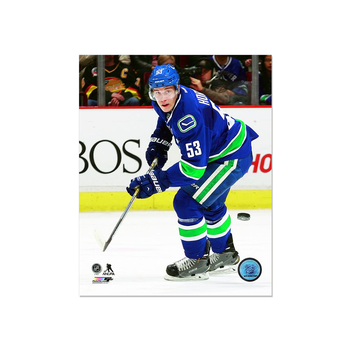Bo Horvat Vancouver Canucks Engraved Framed Photo - Action - Heritage Hockey™