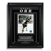 Fotografía enmarcada grabada de Bobby Orr de los Boston Bruins: The Goal
