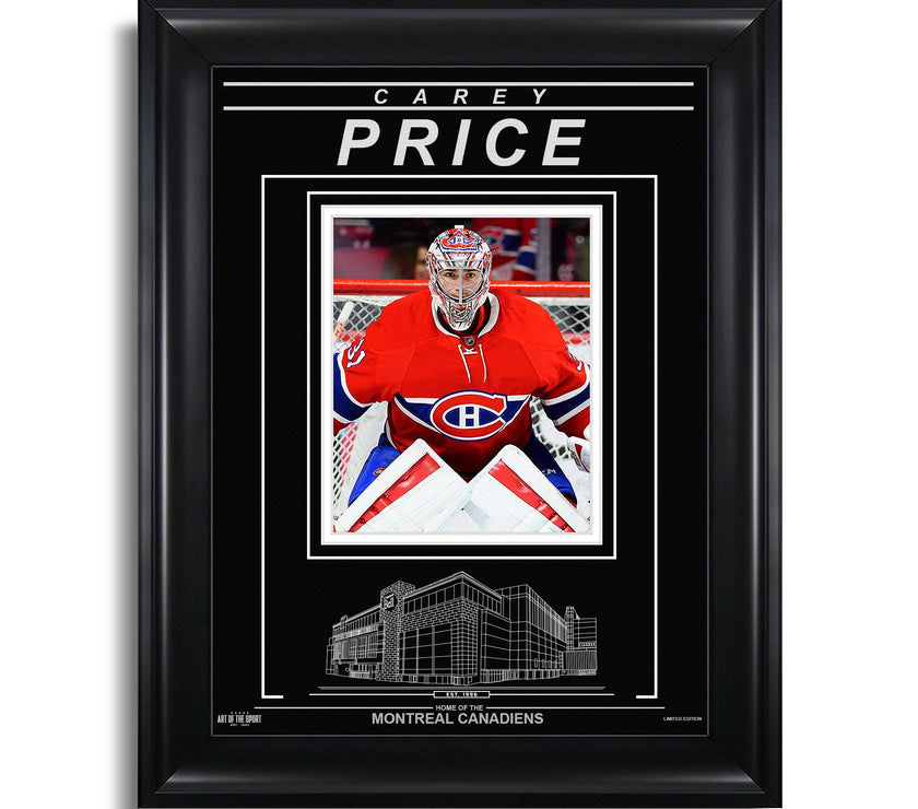 Carey Price Montreal Canadiens Engraved Framed Photo - Focus - Heritage Hockey™