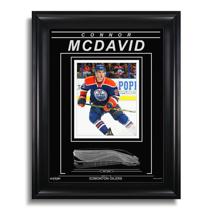 Connor McDavid Edmonton Oilers Engraved Framed Photo - Action Stop - Heritage Hockey™
