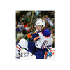 Fotografía enmarcada grabada de Connor McDavid de los Edmonton Oilers: primer gol