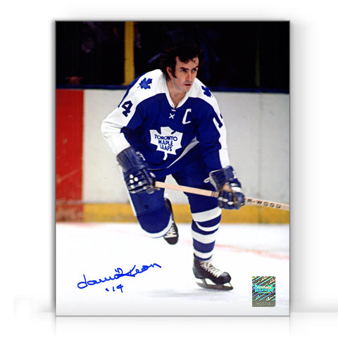 Dave Keon a signé la photo du capitaine des Maple Leafs de Toronto 8 x 10