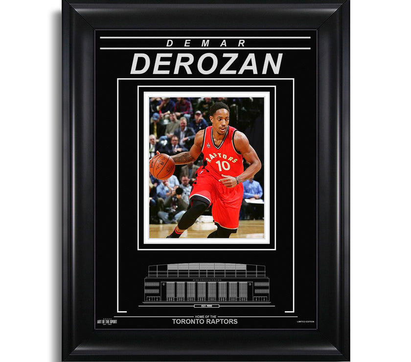 DeMar DeRozan Toronto Raptors Engraved Framed Photo - Action Close-Up - Heritage Hockey™