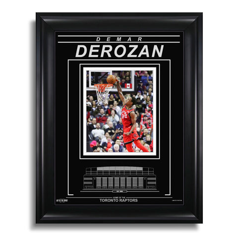 DeMar DeRozan Toronto Raptors Engraved Framed Photo - Action Dunk