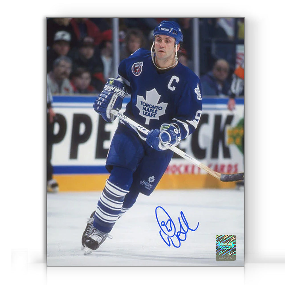 Doug Gilmour a signé la photo du capitaine des Maple Leafs de Toronto 8 x 10