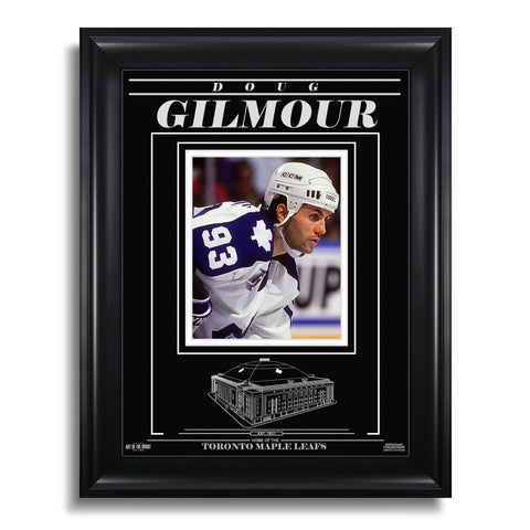 Photo encadrée gravée des Maple Leafs de Toronto Doug Gilmour - Gros plan