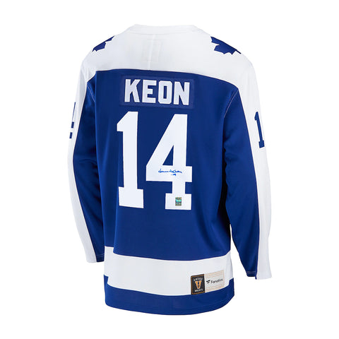 Dave Keon a signé le maillot vintage des Maple Leafs de Toronto