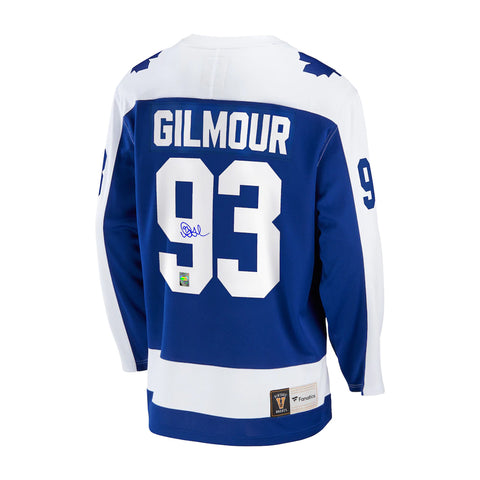 Doug Gilmour a signé le maillot vintage des Maple Leafs de Toronto