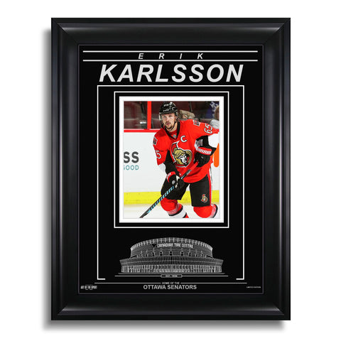 Erik Karlsson Sénateurs d'Ottawa Photo encadrée gravée - Action