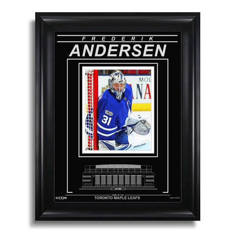 Frederik Andersen Toronto Maple Leafs Engraved Framed Photo - Focus