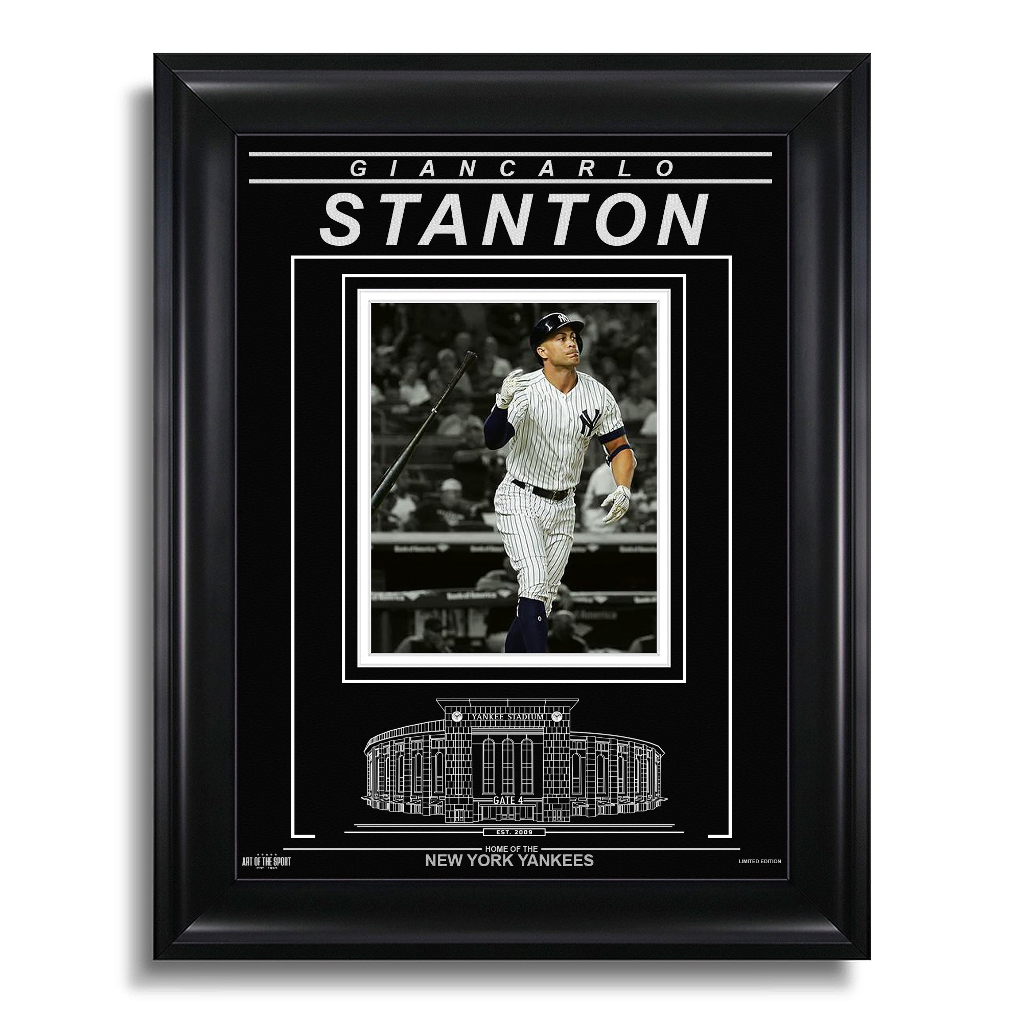 Giancarlo Stanton New York Yankees Engraved Framed Photo - Action - Heritage Hockey™