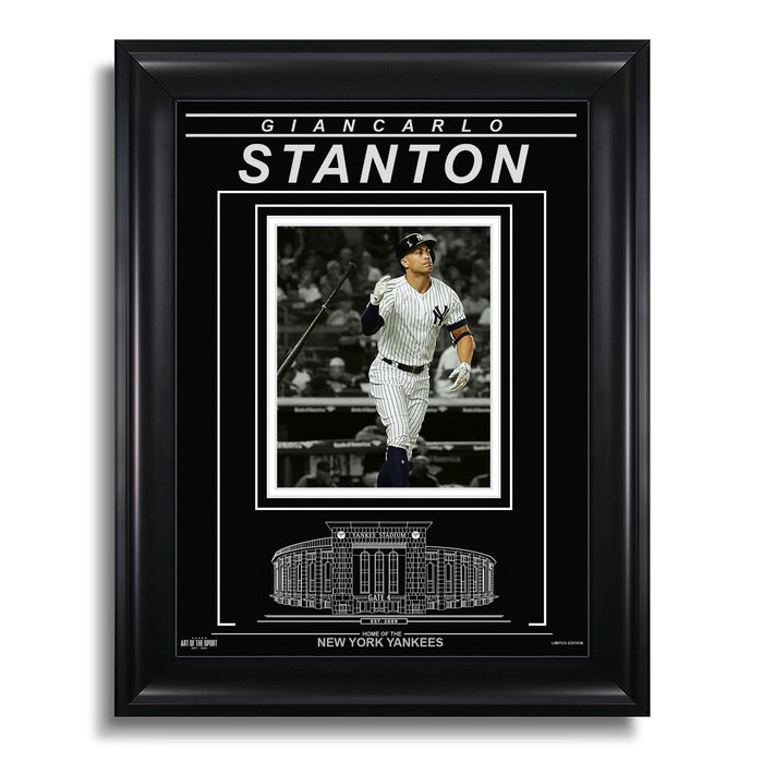 Giancarlo Stanton New York Yankees Engraved Framed Photo - Action - Heritage Hockey™