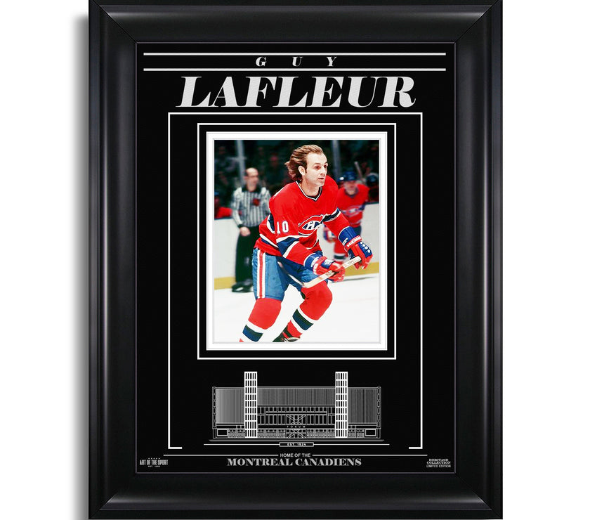 Guy Lafleur Montreal Canadiens Engraved Framed Photo - Action - Heritage Hockey™