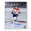 Photo signée Jean Béliveau des Canadiens de Montréal Captain Action 8X10